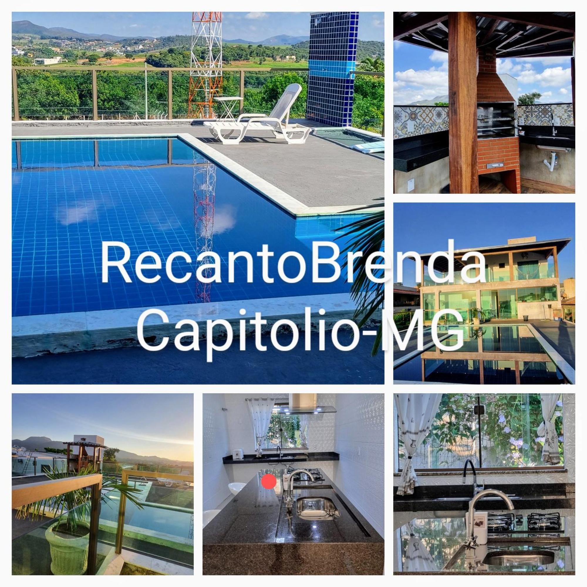 Recanto Brenda - Casa Luxo Capitolio Com Vista Pro Lago, Escarpas E Morrochapeu Exteriör bild